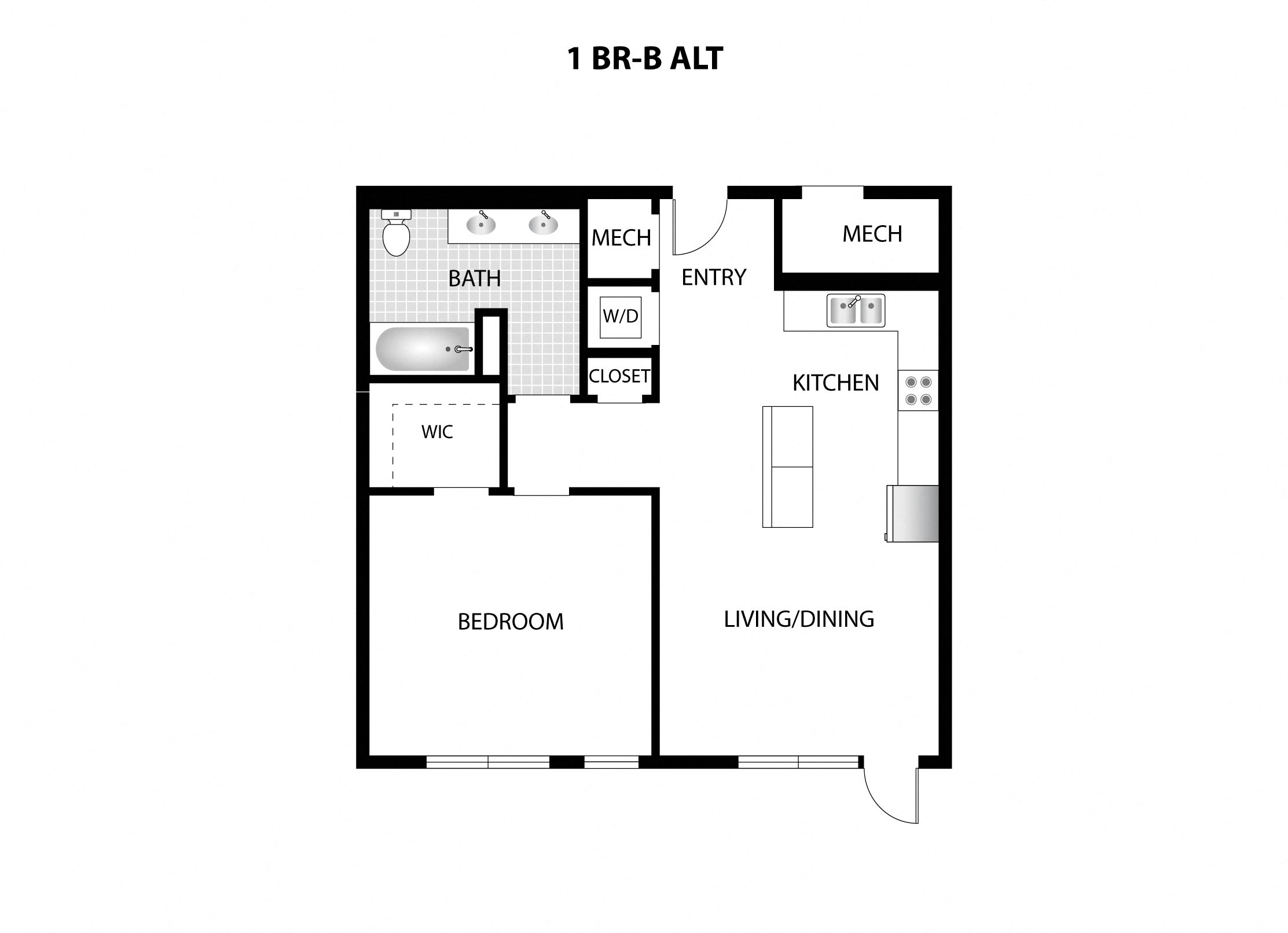 a floor plan of a house with a bedroom and a living room